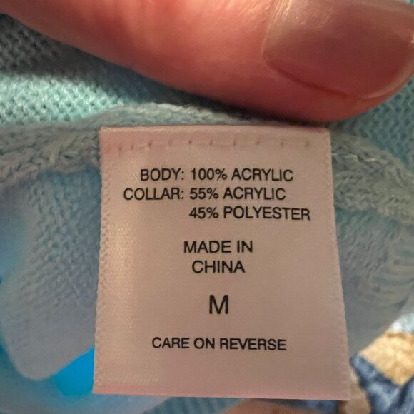 New York & Co Aqua Cowlneck Sweater with Sequins - Medium - Picture 7 of 7